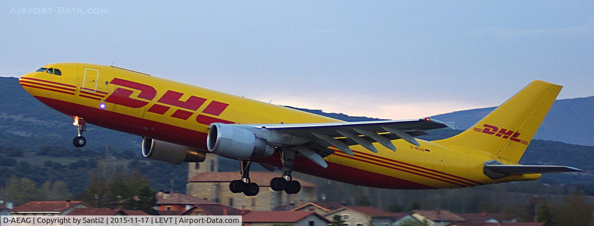 D-AEAG, 1991 Airbus A300B4-622R(F) C/N 621, Taking off to Lisbon (LPPT).