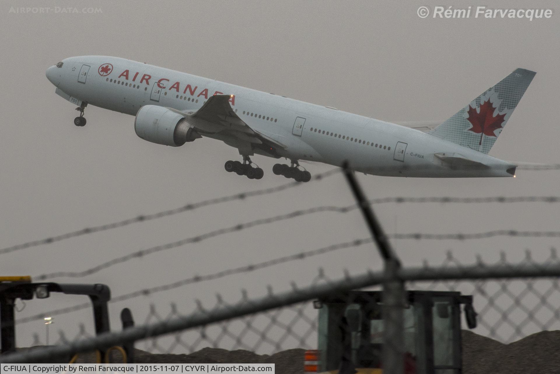 C-FIUA, 2007 Boeing 777-233/LR C/N 35239, Departure east from south runway.