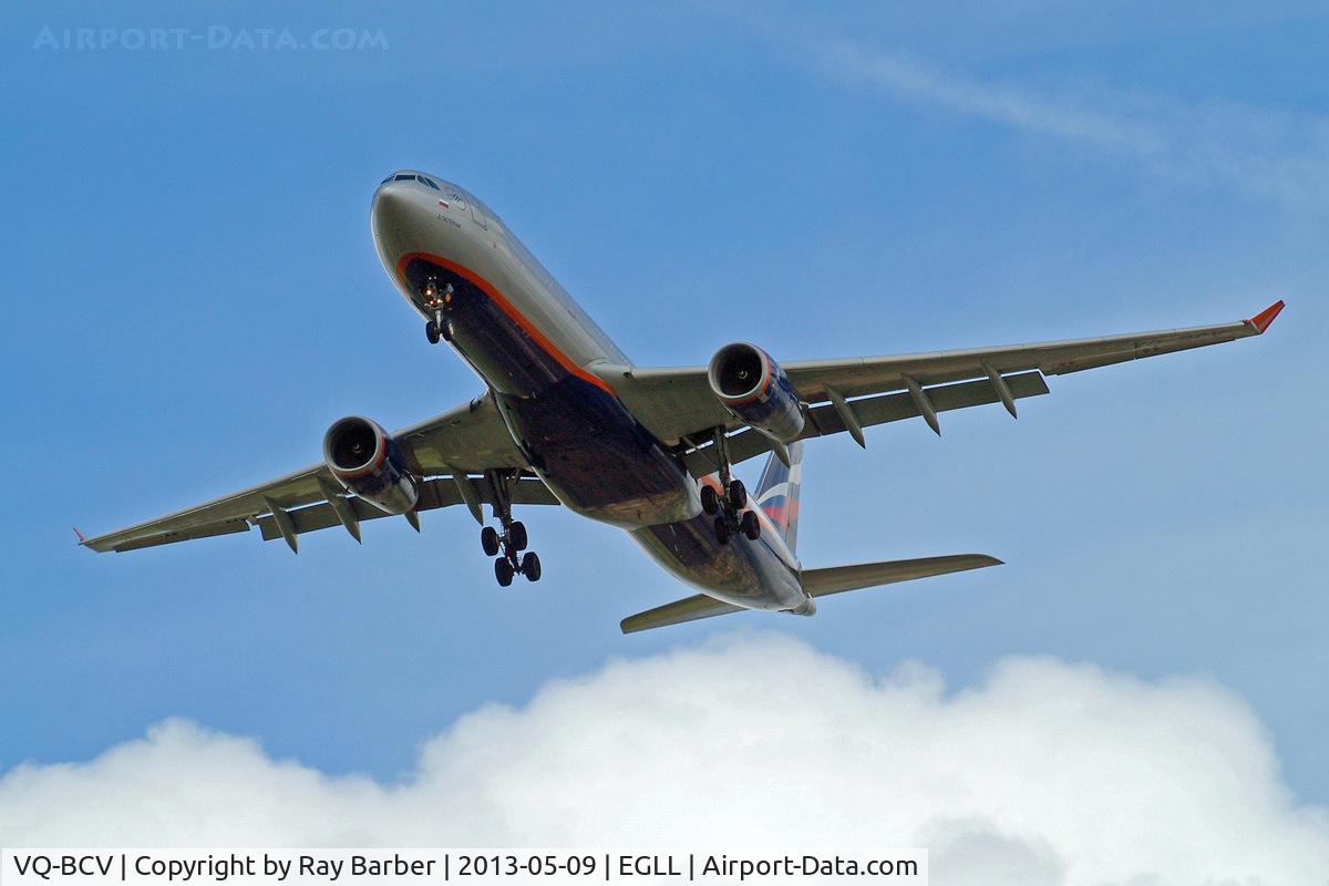 VQ-BCV, 2009 Airbus A330-343X C/N 1072, Airbus A330-343X [1072] (Aeroflot Russian Airlines) Home~G 09/05/2013. On approach 27R.