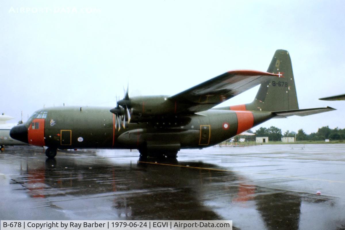 B-678, 1973 Lockheed C-130H Hercules C/N 382-4572, Lockheed C-130H Hercules [4572] (Royal Danish Air Force) RAF Greenham Common~G 24/06/1979. From a slide.