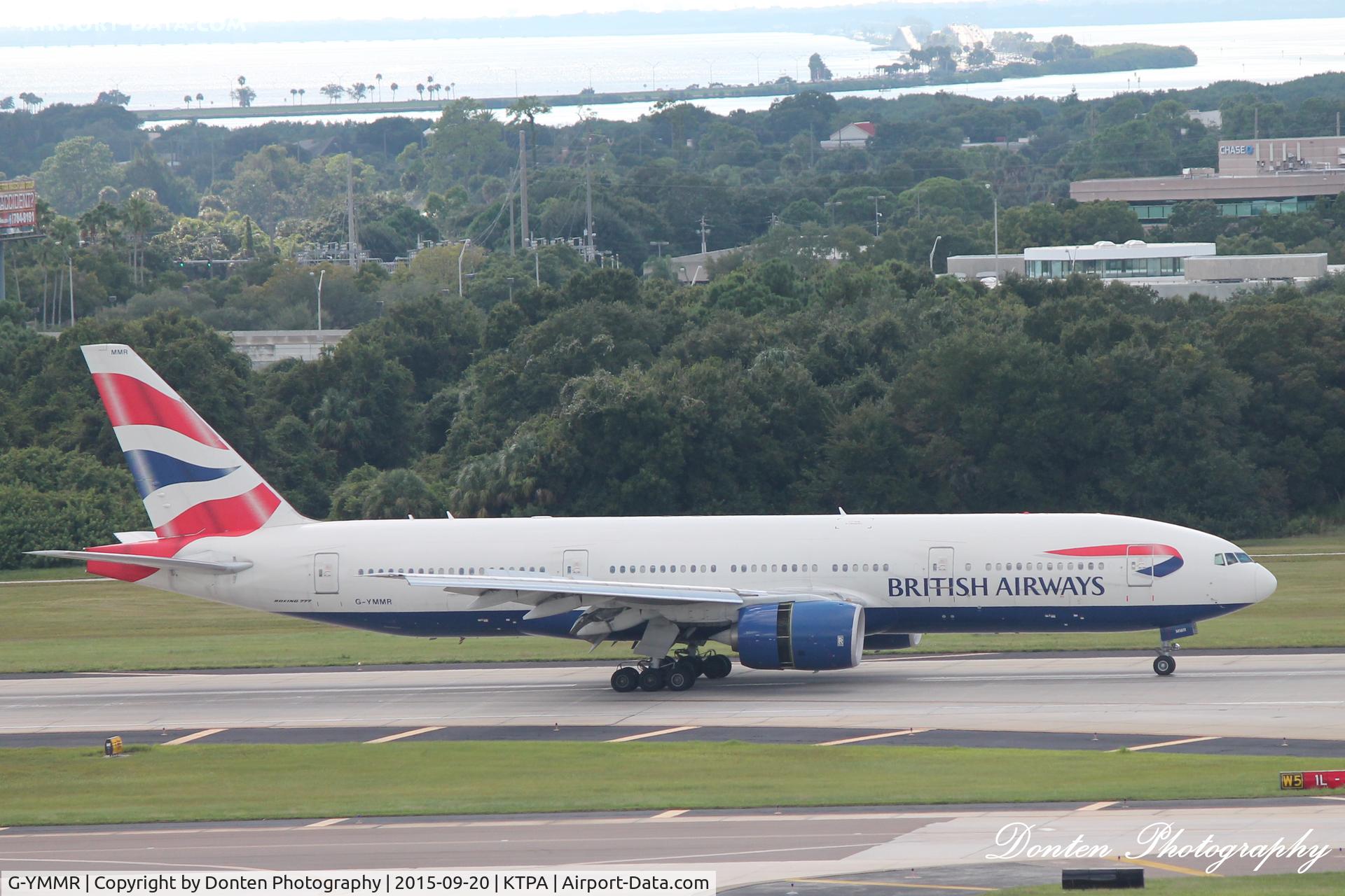 G-YMMR, 2008 Boeing 777-236 C/N 36516, British Airways Flight 2167 (G-YMMR) arrives at Tampa International Airport following flight from London-Gatwick International Airport