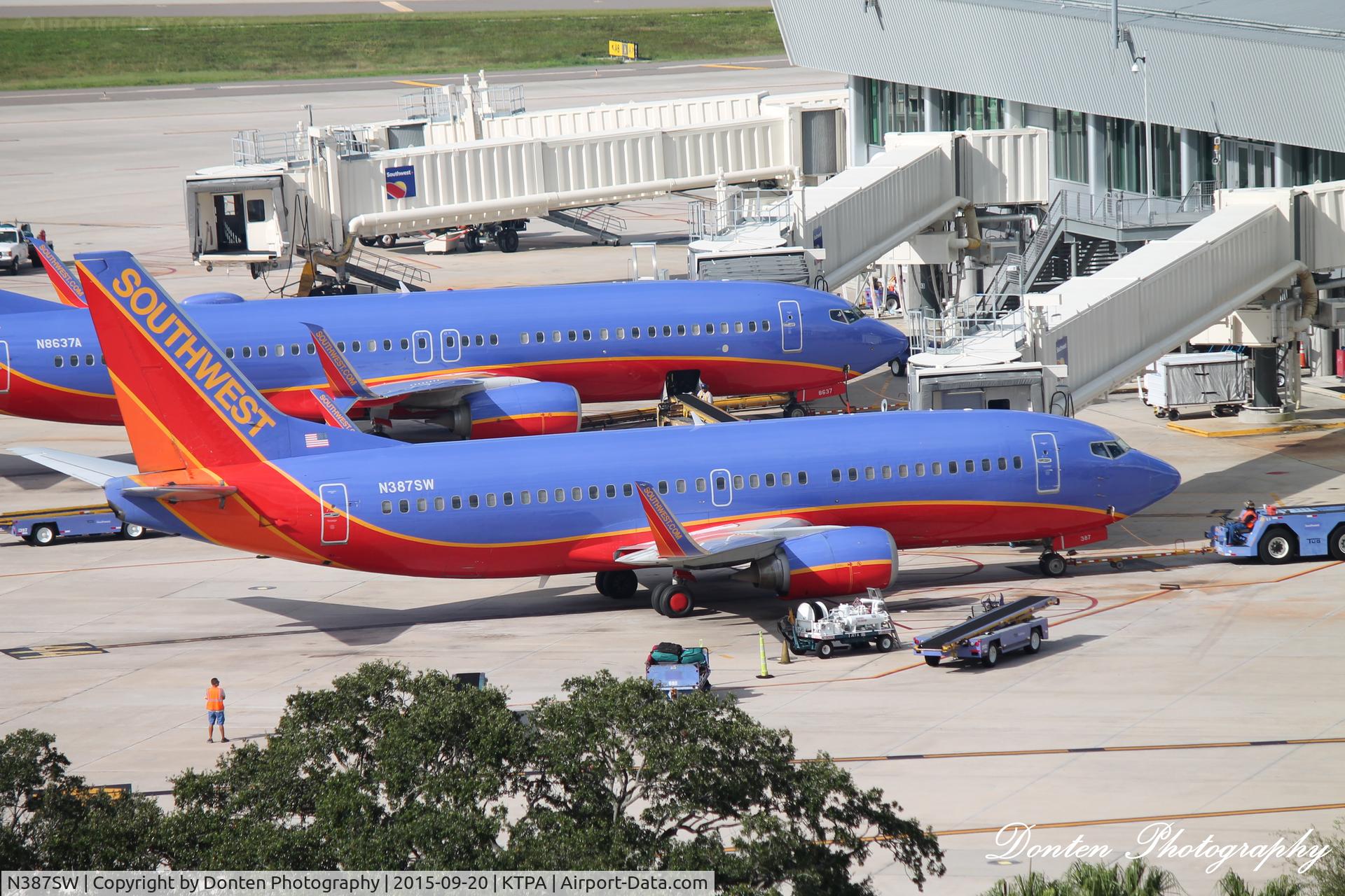 N387SW, 1994 Boeing 737-3H4 C/N 26602, Southwest Flight 914 (N387SW) prepares for flight at Tampa International Airport prior to flight to Baltimore-Washington International Airport