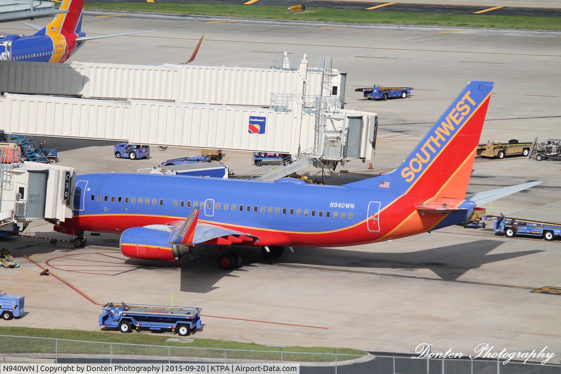 N940WN, 2009 Boeing 737-7H4 C/N 36900, Southwest Flight 2701 (N940WN) prepares for flight at Tampa International Airport prior to flight to Denver International Airport