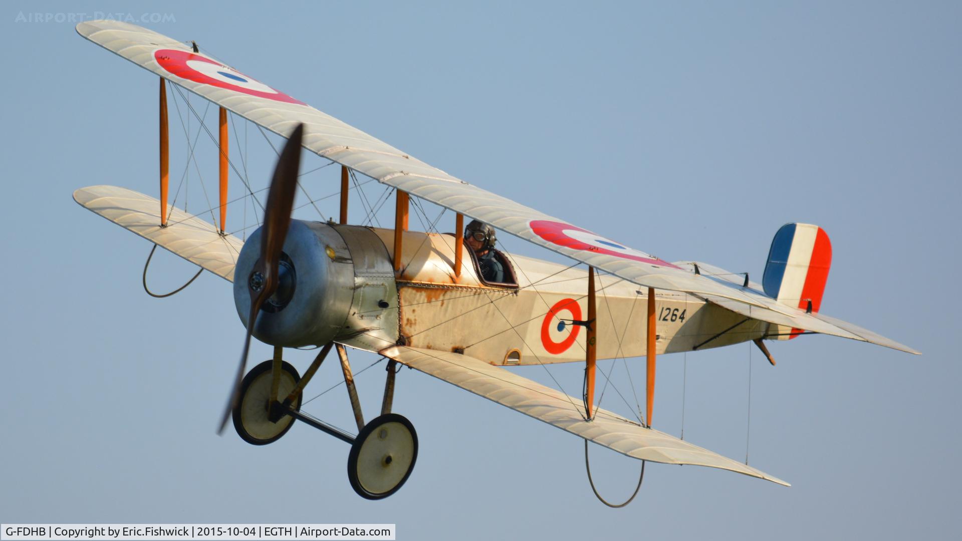 G-FDHB, 2014 Bristol Scout C Replica C/N LAA 353-14755, 43. G-FDHB in display mode at The Shuttleworth 'Uncovered' Airshow (Finale,) Oct. 2015.