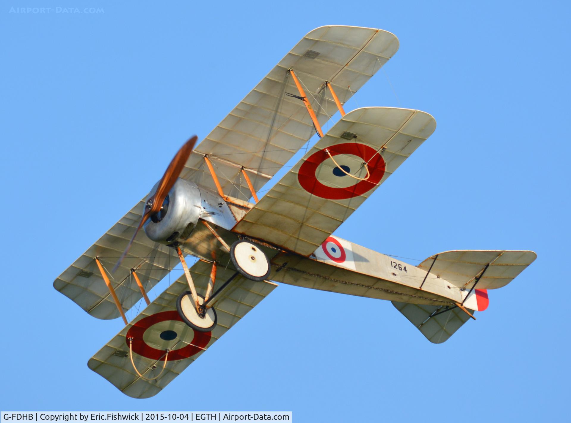 G-FDHB, 2014 Bristol Scout C Replica C/N LAA 353-14755, 44. G-FDHB in display mode at The Shuttleworth 'Uncovered' Airshow (Finale,) Oct. 2015.