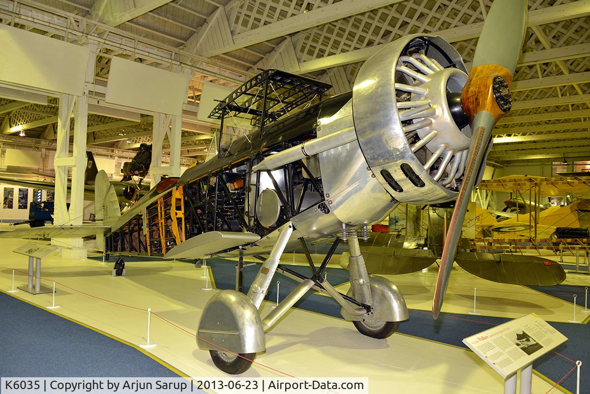 K6035, 1935 Westland Wallace II C/N WA24?2G, Successor of the Westland Wapiti on display at RAF Museum Hendon.
