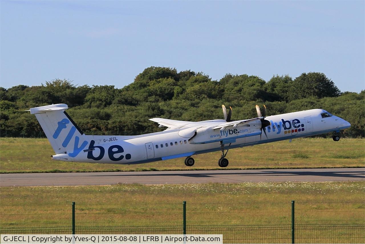 G-JECL, 2005 De Havilland Canada DHC-8-402Q Dash 8 C/N 4114, De Havilland Canada DHC-8-402Q Dash 8, Take off rwy 07R, Brest-Bretagne Airport (LFRB-BES