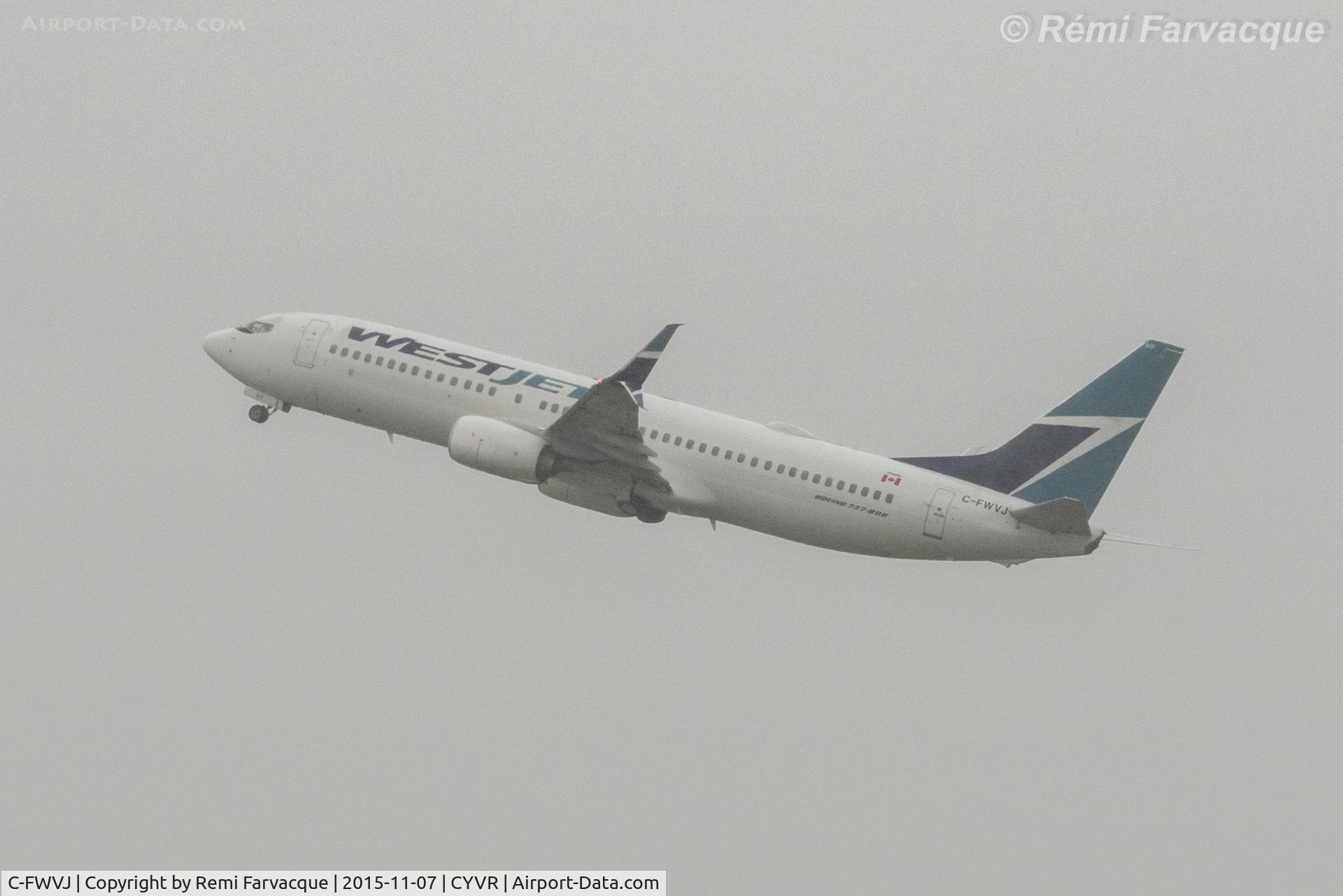 C-FWVJ, 2011 Boeing 737-8CT C/N 37962, Departure east from south runway