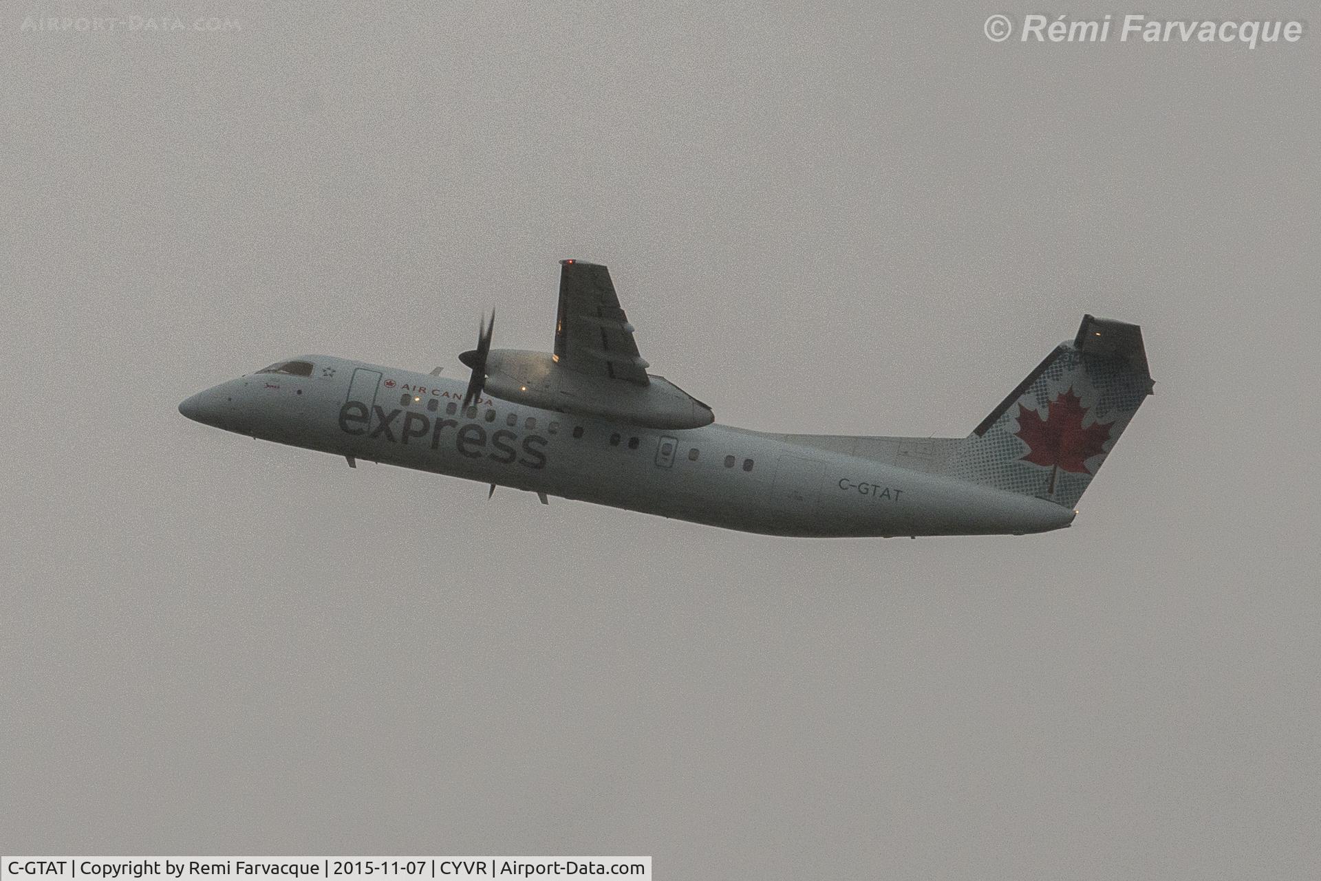 C-GTAT, 1989 De Havilland Canada DHC-8-301 Dash 8 C/N 188, Departure east from south runway