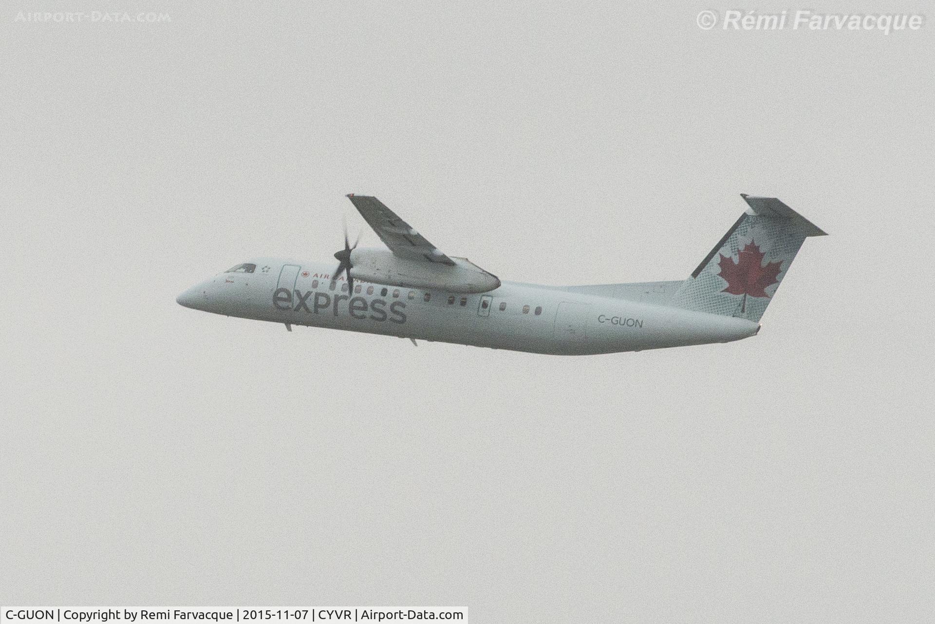 C-GUON, 1989 De Havilland Canada DHC-8-301 Dash 8 C/N 143, Departure east from south runway