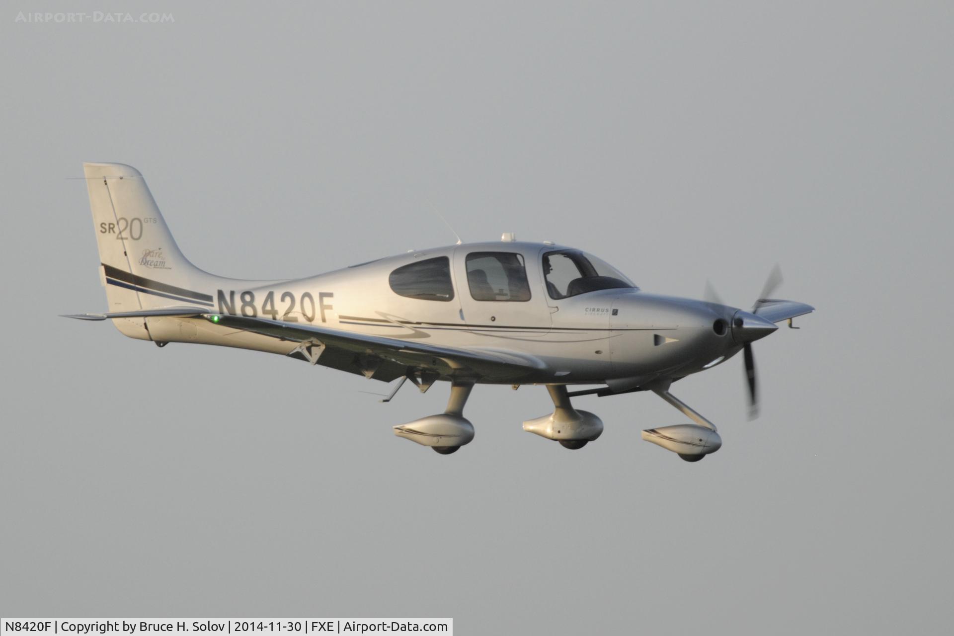 N8420F, 2012 Cirrus SR20 GTS C/N 2165, On approach to Runway 9.