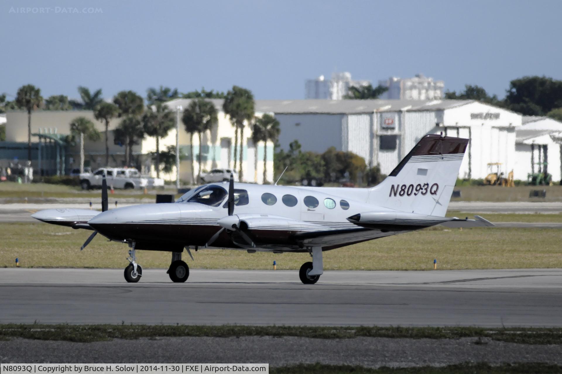 N8093Q, 1973 Cessna 421B Golden Eagle C/N 421B0544, Holding short of runway 9.