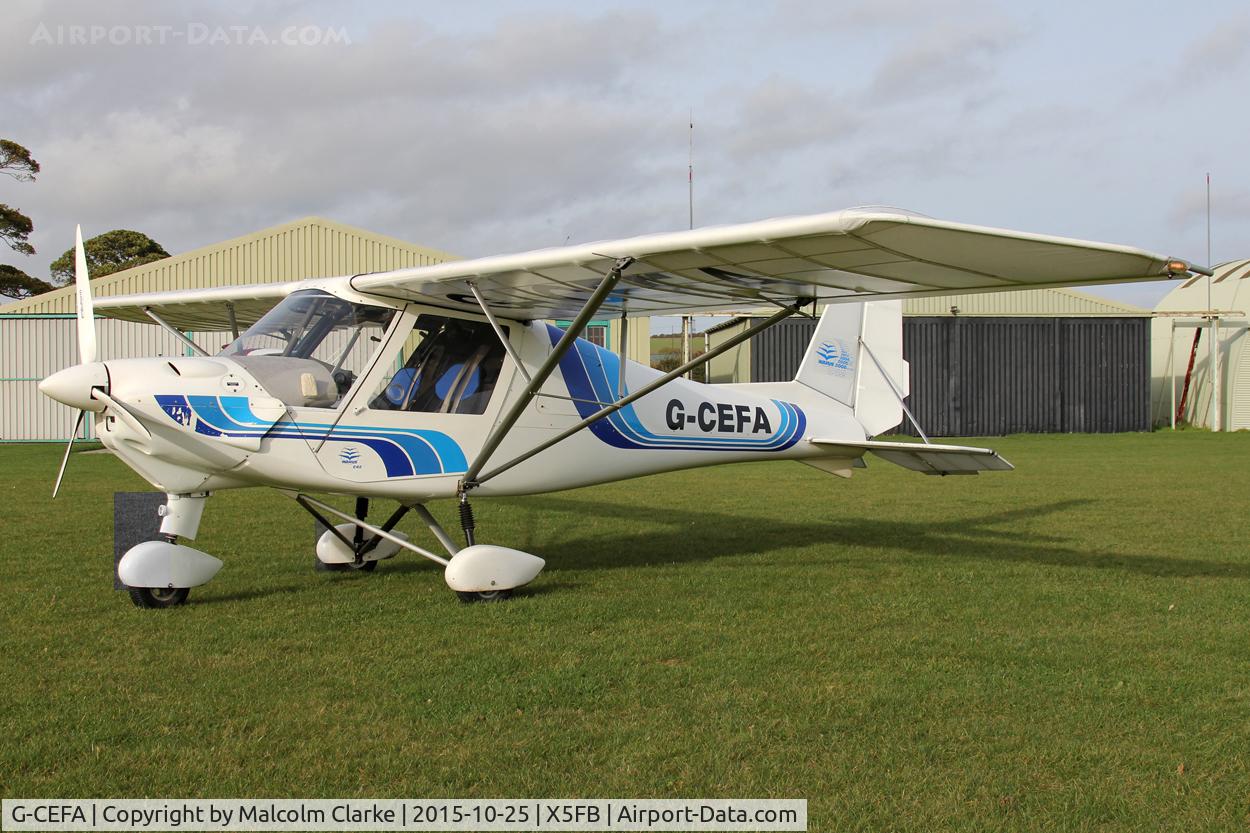G-CEFA, 2007 Comco Ikarus C42 FB UK C/N PFA 322-14570, Ikarus C42 FB UK, Fishburn Airfield, October 25th 2015.