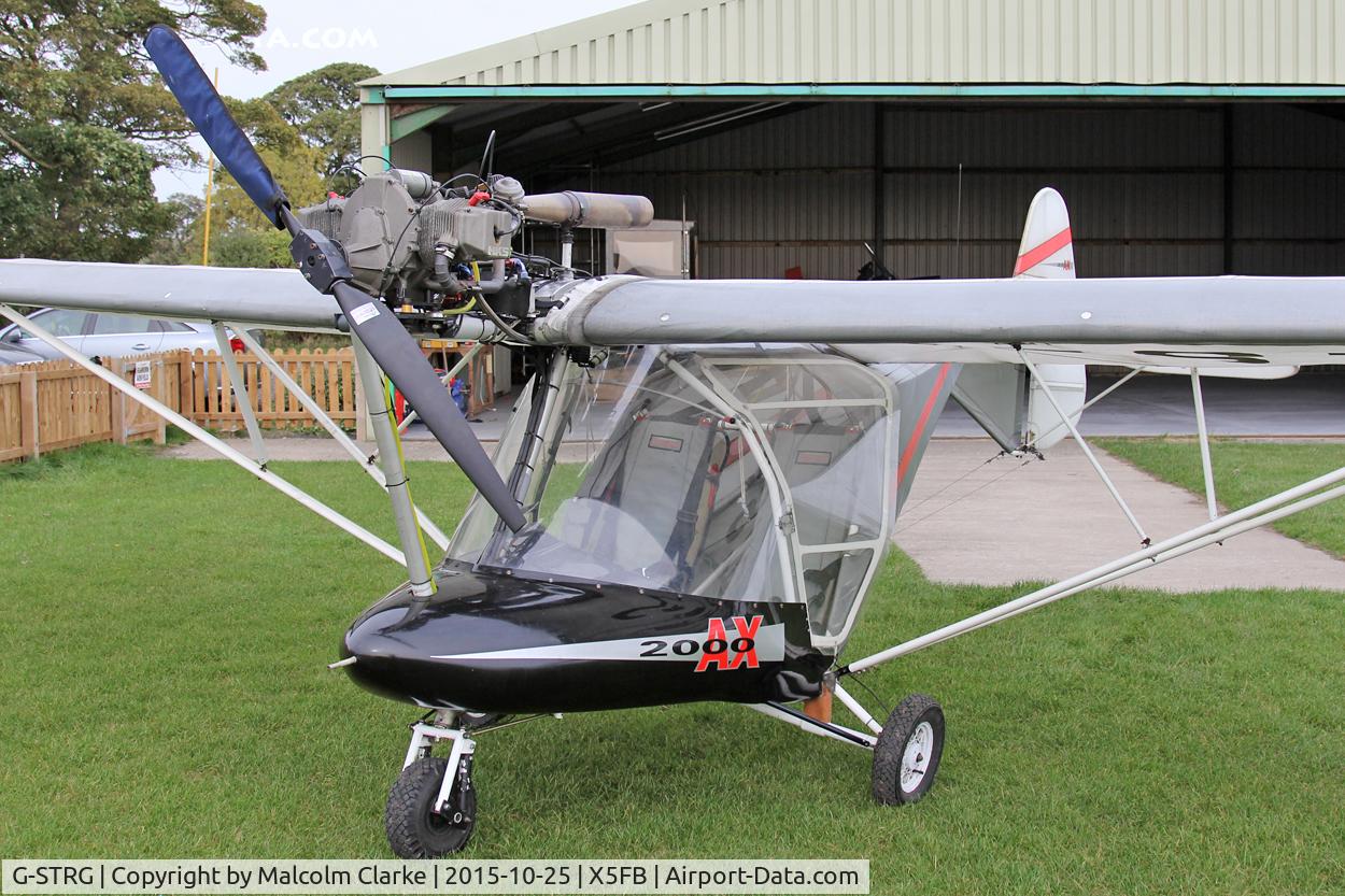 G-STRG, 2001 Cyclone AX2000 C/N 7837, Cyclone AX2000, a new resident to Fishburn Airfield, October 25th 2015.