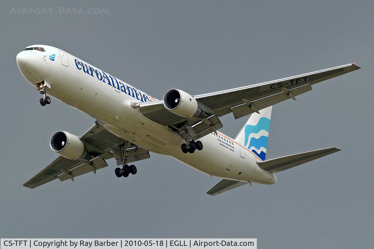 CS-TFT, 1993 Boeing 767-3Y0/ER C/N 26208, Boeing 767-3Y0ER [26208] (EuroAtlantic Airways) Home~G 18/05/2010. On approach 27R.