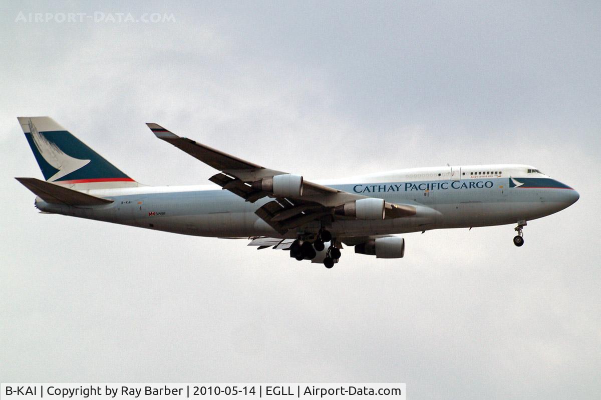 B-KAI, 1994 Boeing 747-412 C/N 27217, Boeing 747-412BCF [27217] (Cathay Pacific Airways) Home~G 14/05/2010. On approach 27L.