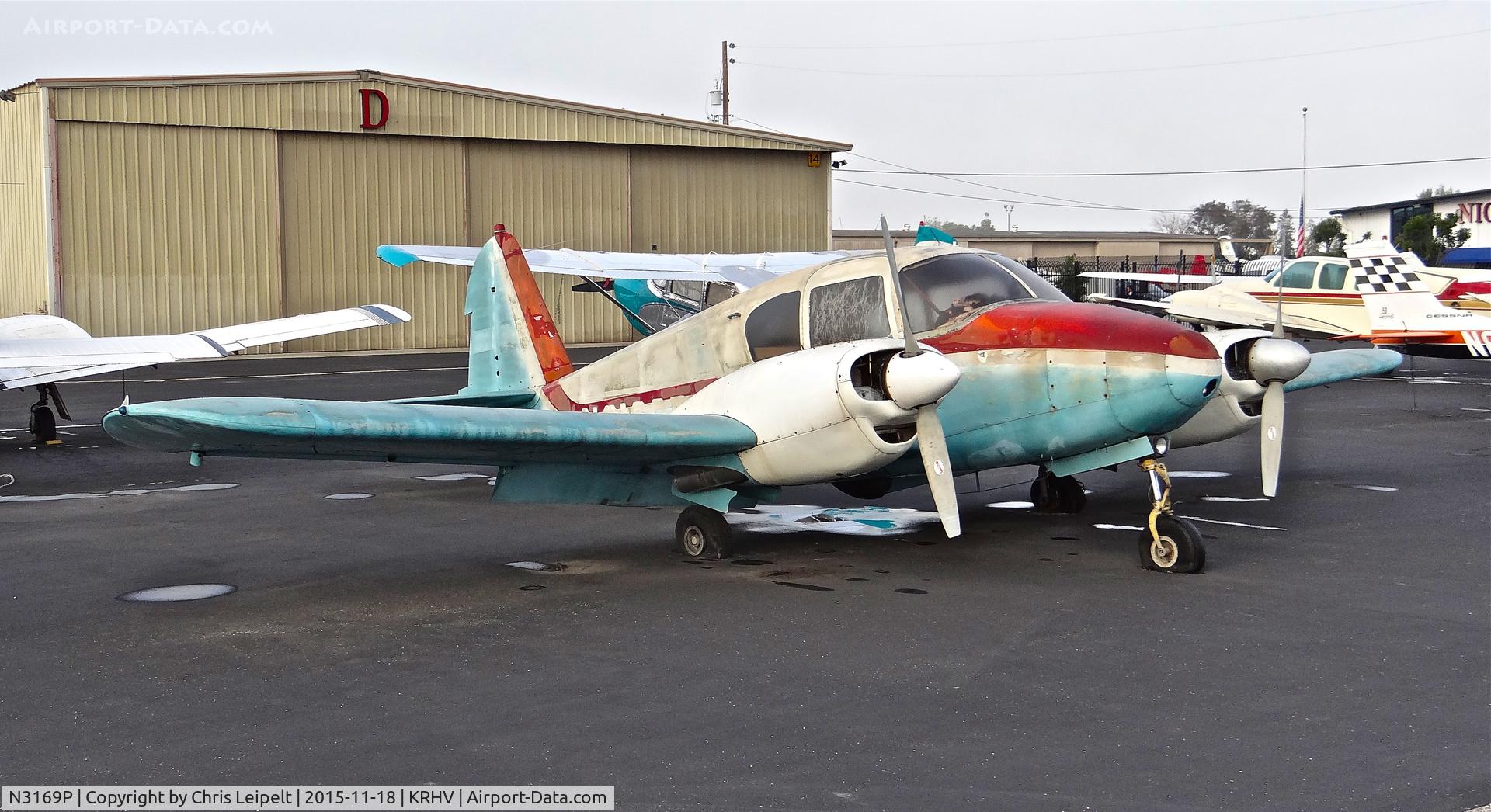 N3169P, 1957 Piper PA-23-160 Apache Apache C/N 23-1104, Poor old 1957 Piper PA-23 sitting at its tie down at Reid Hillview Airport, San Jose, CA. There are some planes you just want to say, 