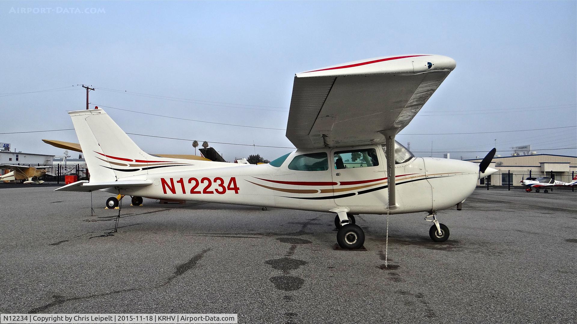 N12234, 1973 Cessna 172M C/N 17261896, Newly locally-based 1973 Cessna 172M sitting on the AeroDynamic ramp at Reid Hillview Airport, San Jose, CA.