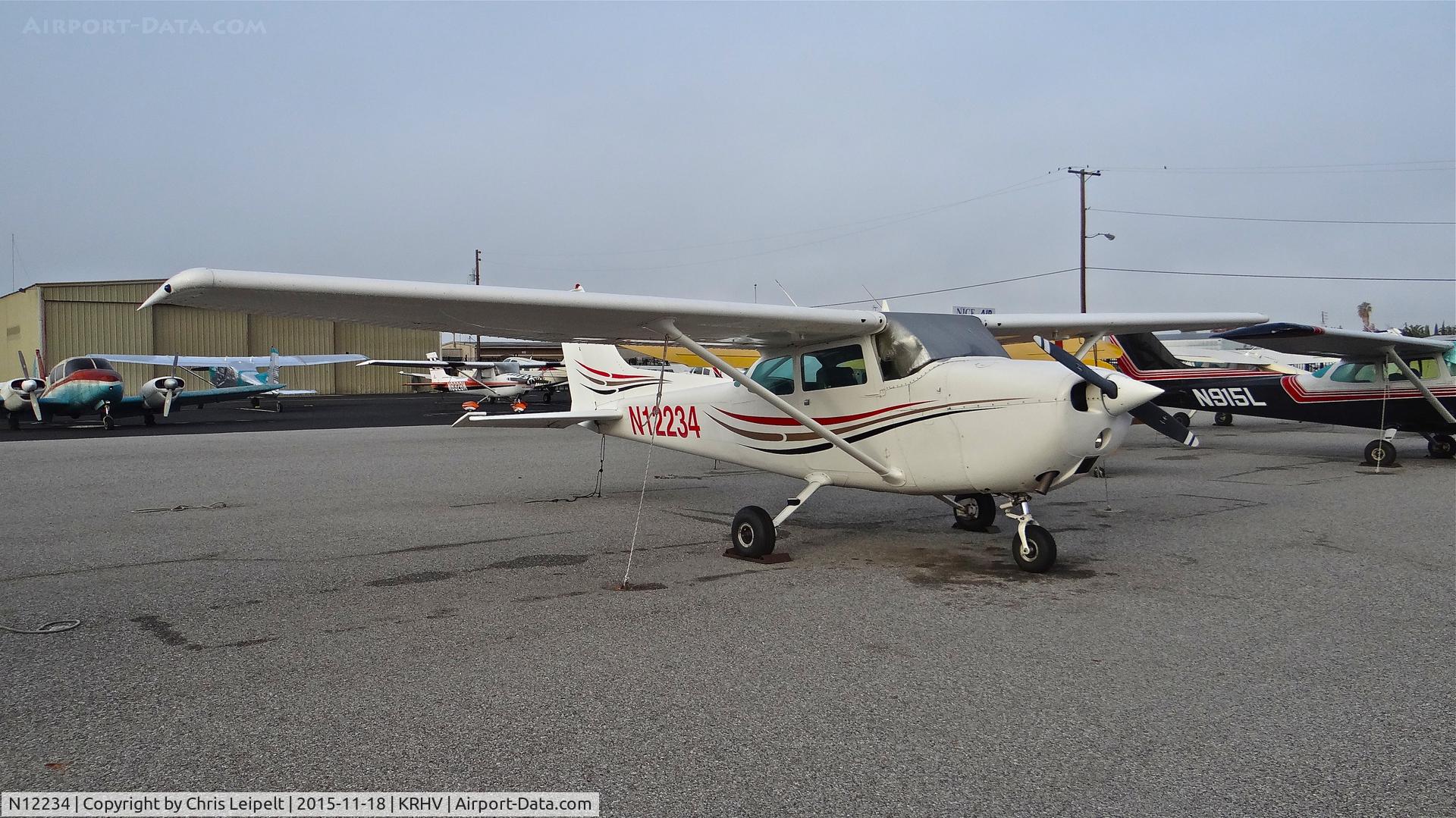 N12234, 1973 Cessna 172M C/N 17261896, Newly locally-based 1973 Cessna 172M sitting on the AeroDynamic ramp at Reid Hillview Airport, San Jose, CA.