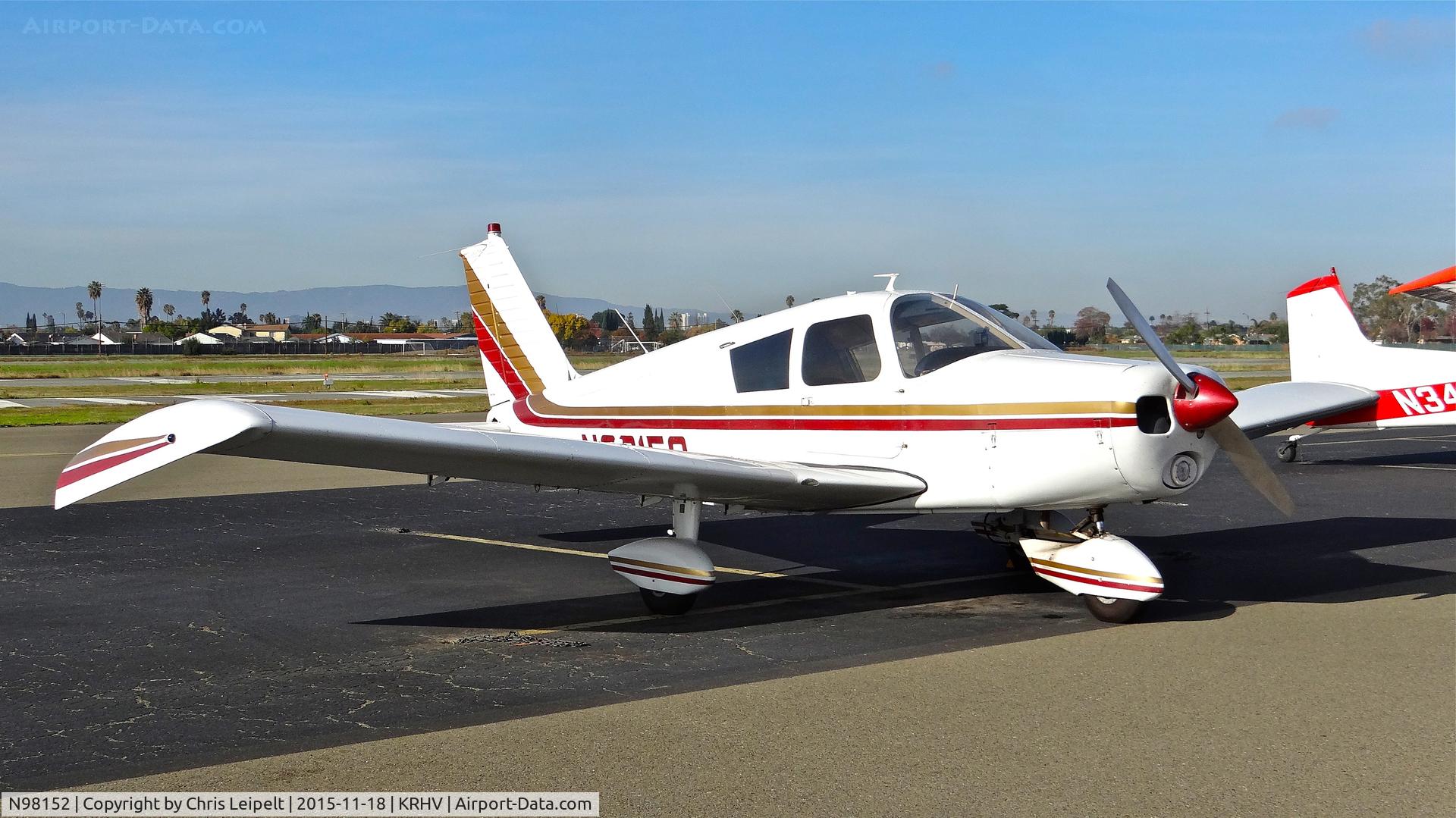 N98152, 1969 Piper PA-28-140 C/N 28-26077, California-based 1969 Piper PA-28-140 parked on the visitor's ramp at Reid Hillview Airport, San Jose, CA.