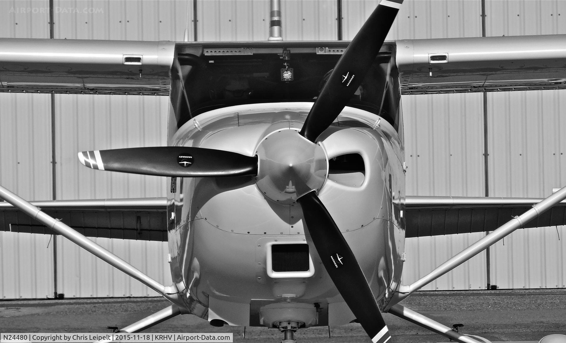 N24480, 2001 Cessna 182S Skylane C/N 18280932, Locally-based 2001 Cessna 182S parked in front of its hangar at Reid Hillview Airport, San Jose, CA.