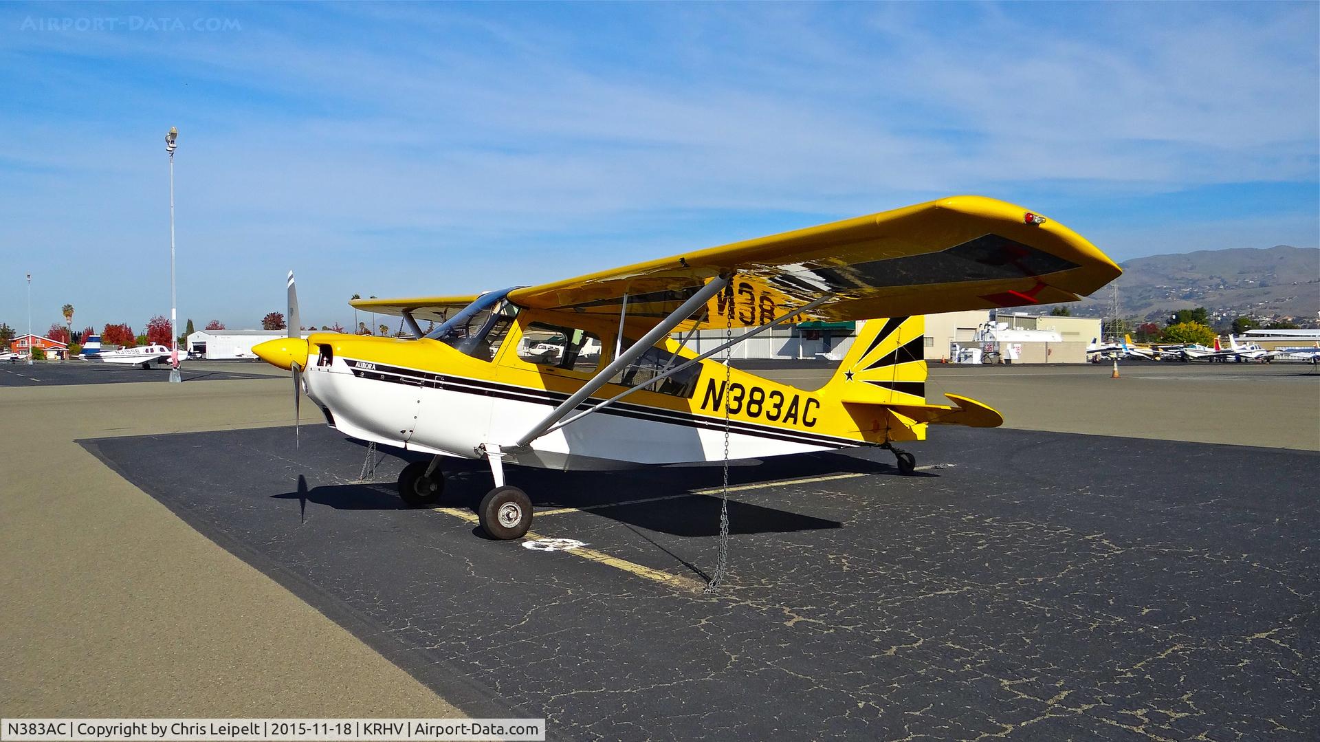 N383AC, 2001 American Champion 7ECA Citabria C/N 1383-2001, Attitude Aviation LLC (Livermore, CA) 2001 American Champion 7ECA sitting on the transient ramp at Reid Hillview Airport, San Jose, CA.