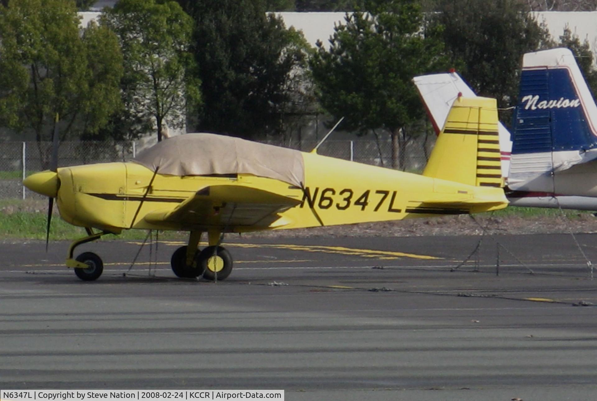 N6347L, 1972 American Aviation AA-1A Trainer C/N AA1A-0347, Locally-based 1972 American Aviation AA-1A @ Buchanan Field, Concord, CA with cockpit cover