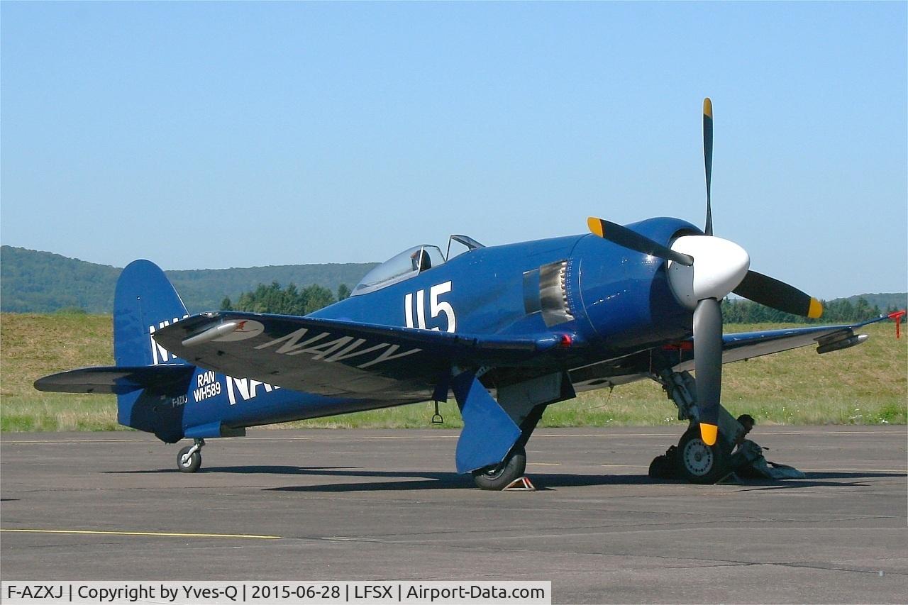 F-AZXJ, 1949 Hawker Sea Fury FB.11 C/N 37733, F-AZXJ - Hawker Sea Fury FB.11, Static display, Luxeuil-Saint Sauveur Air Base 116 (LFSX) Open day 2015