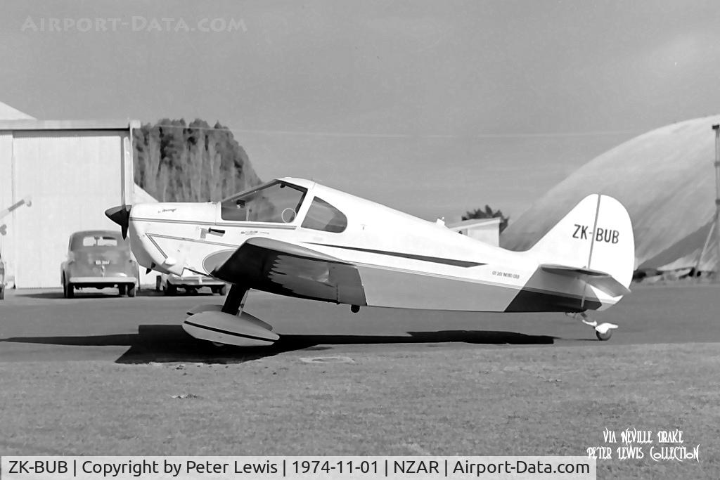 ZK-BUB, Gardan GY-20 Minicab C/N AACA/89, N E Hilliam, Dargaville