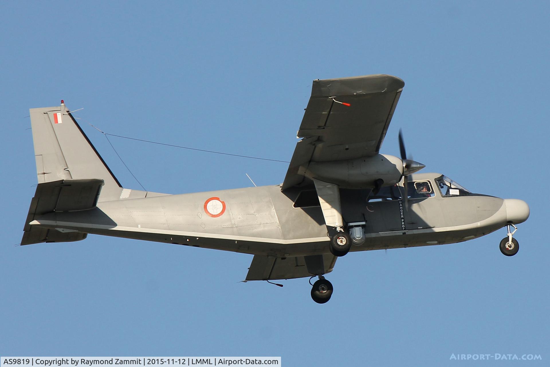 AS9819, 1982 Pilatus Britten-Norman BN-2B-26 Islander C/N 2156, Pilatus Britten Norman BN26 Islander AS9819 Armed Forces of Malta
