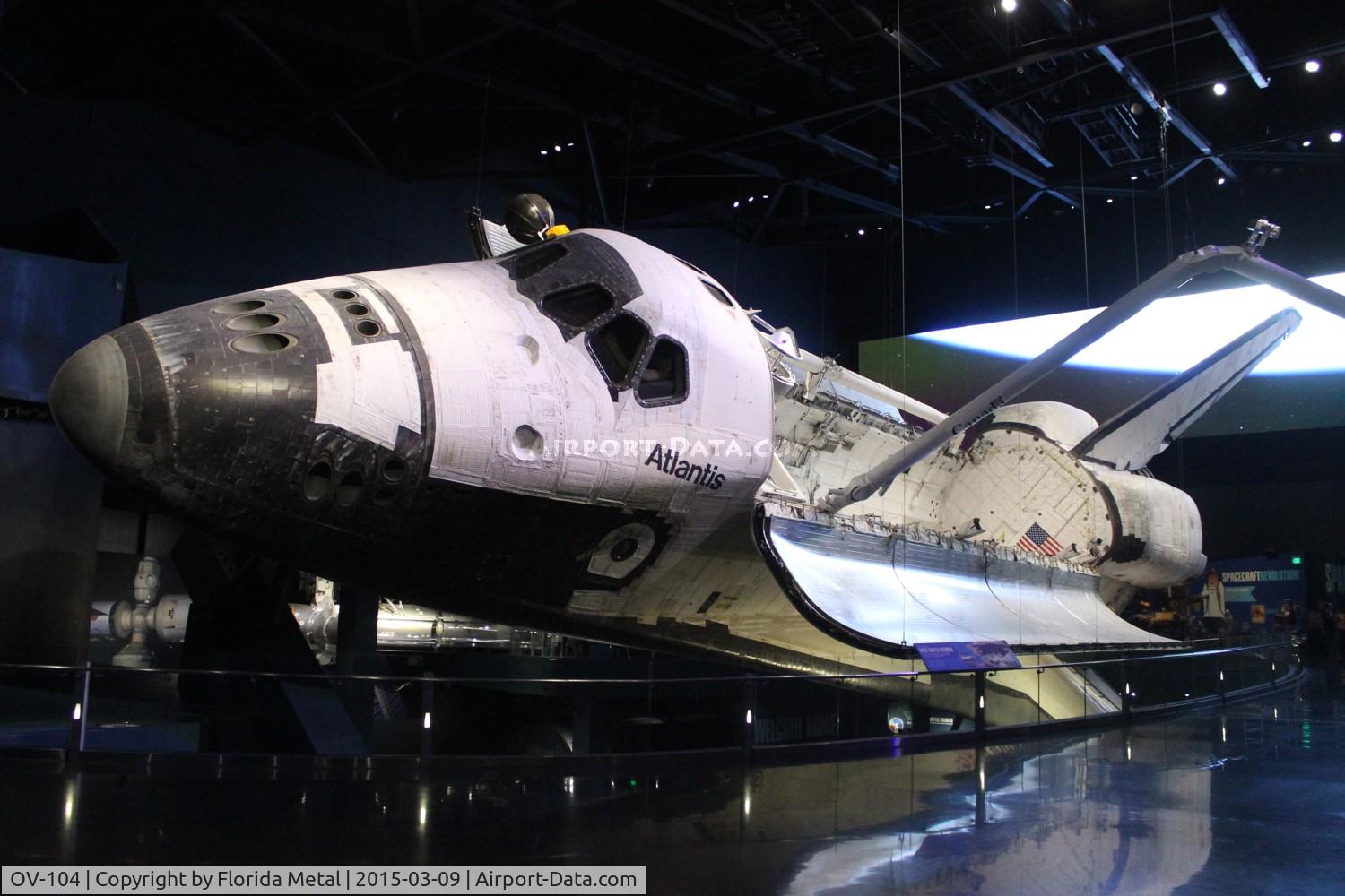 OV-104, 1984 Rockwell Space Shuttle Atlantis C/N 104, Space Shuttle Atlantis at it's display at Kennedy Space Center