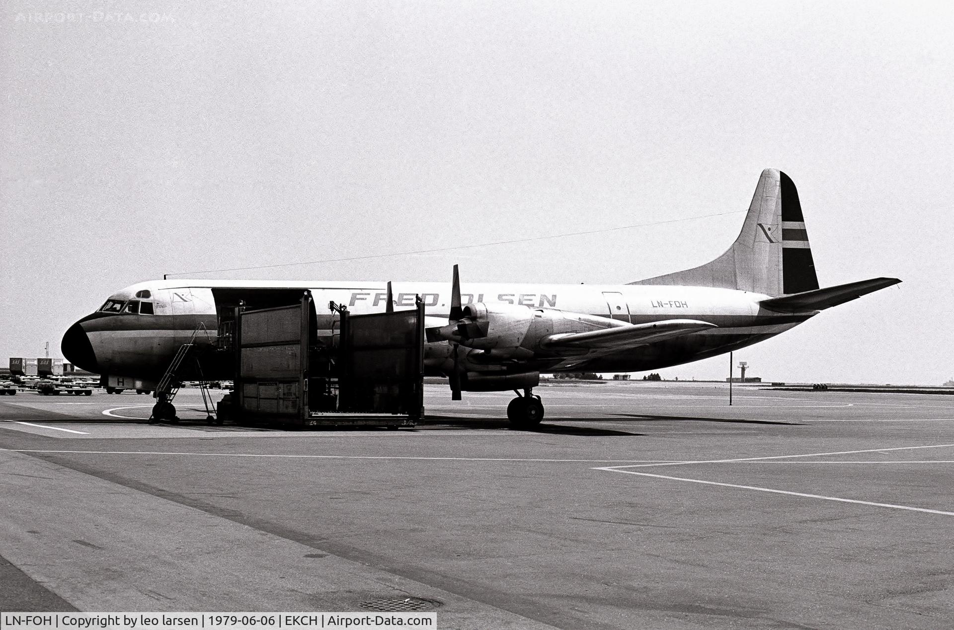 LN-FOH, 1960 Lockheed L-188A(F) Electra C/N 1145, Copenhagen 6.6.79