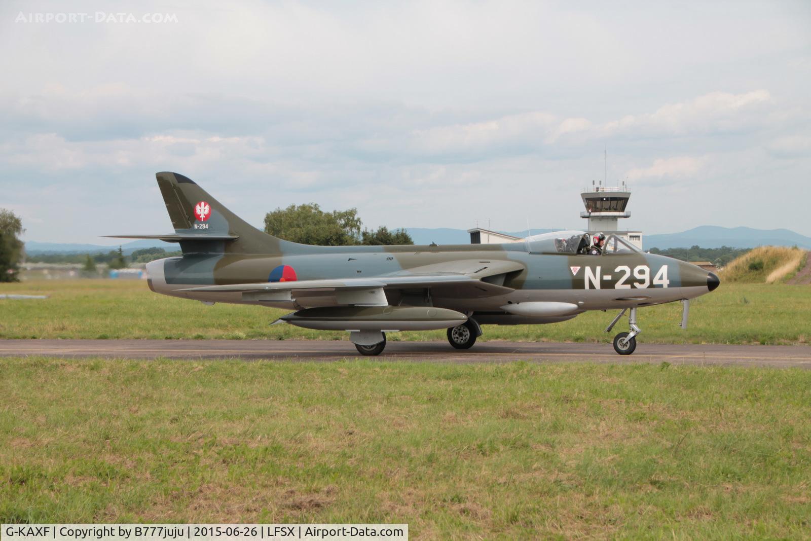 G-KAXF, 1956 Hawker Hunter F.6A C/N S4/U/3361, at Luxeuil