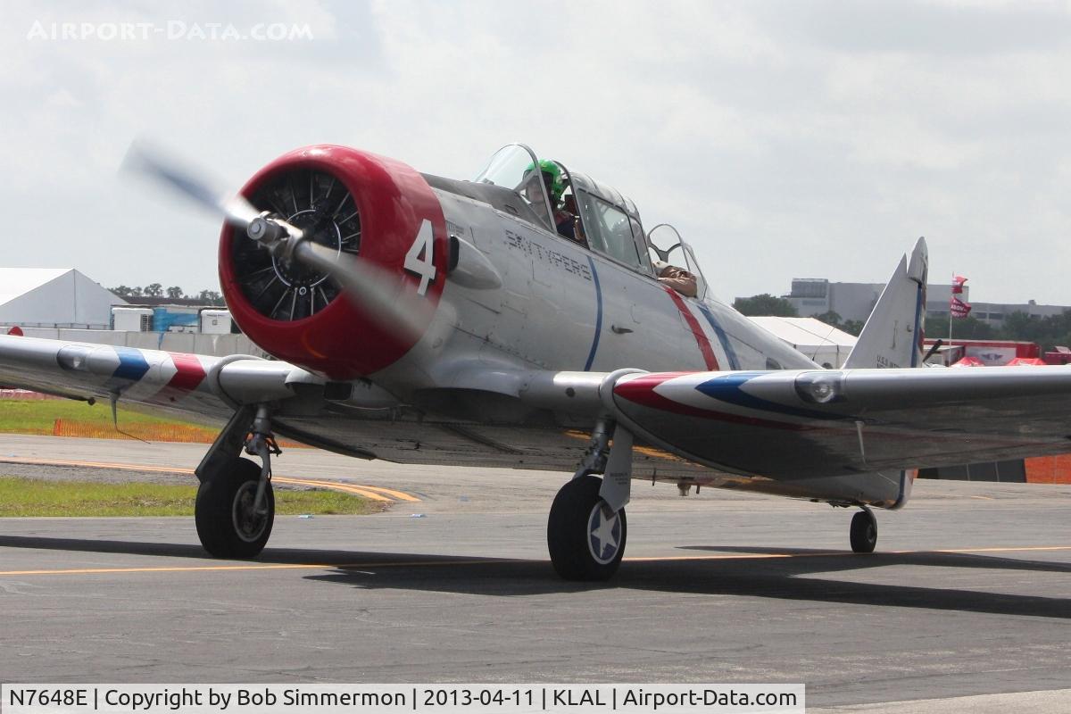 N7648E, 1942 North American SNJ-3 Texan C/N 78-6987, Sun N Fun 2013