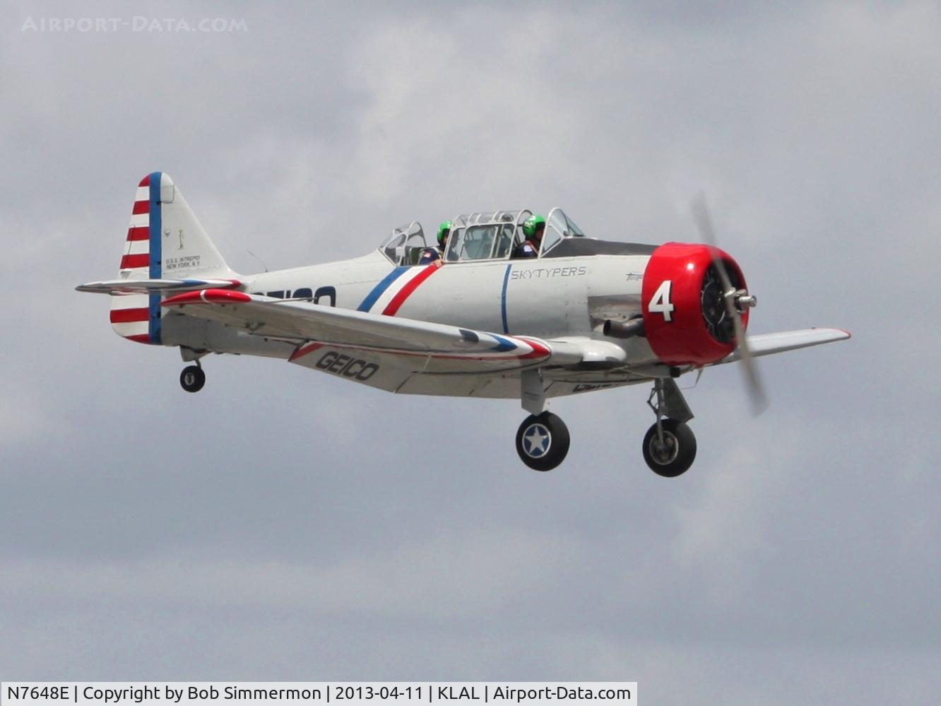 N7648E, 1942 North American SNJ-3 Texan C/N 78-6987, Sun N Fun 2013
