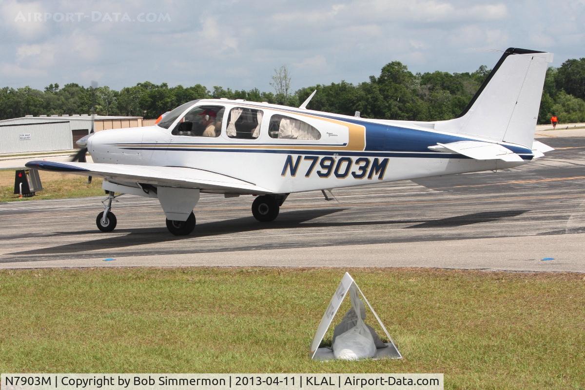 N7903M, 1966 Beech 35-C33A Debonair C/N CE-72, Arriving at Lakeland, FL - Sun N Fun 2013