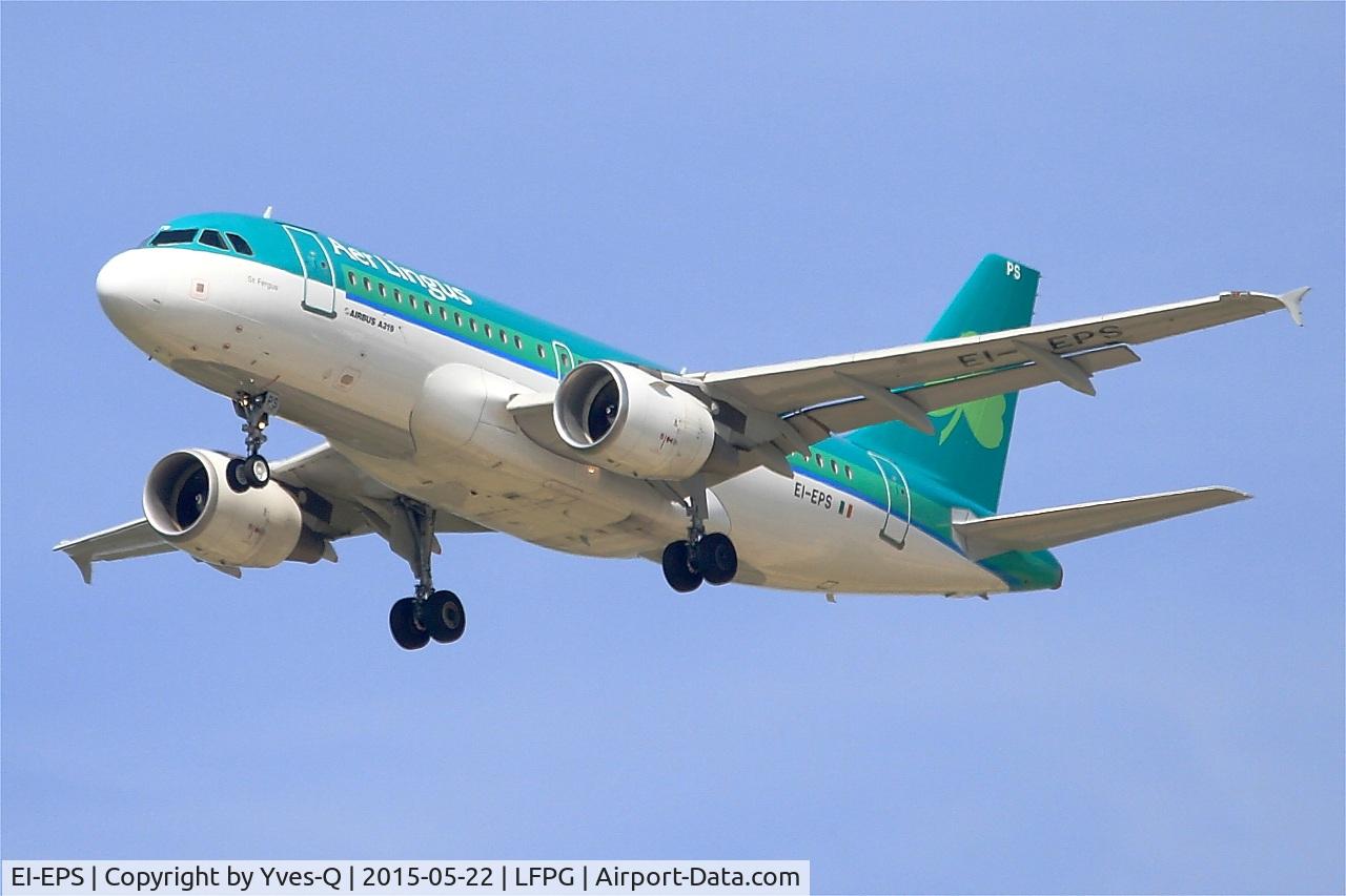 EI-EPS, 2008 Airbus A319-111 C/N 3377, Airbus A319-111, Short approach rwy 27R, Roissy Charles De Gaulle Airport (LFPG-CDG)