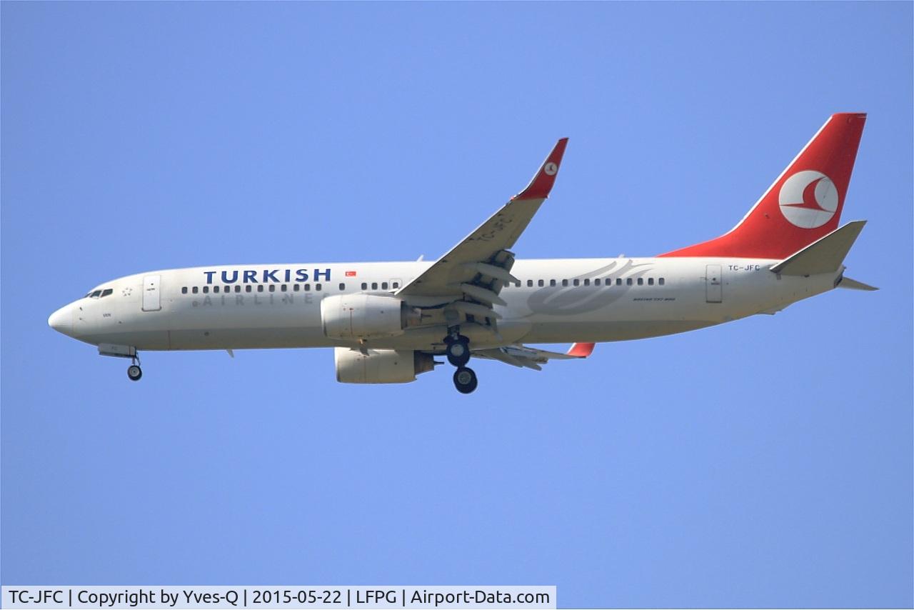 TC-JFC, 1998 Boeing 737-8F2 C/N 29765, Boeing 737-8F2, Short approach rwy 27R, Roissy Charles De Gaulle Airport (LFPG-CDG)