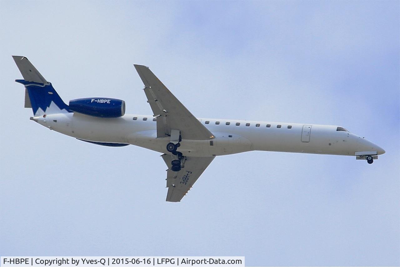 F-HBPE, 1998 Embraer ERJ-145LR (EMB-145LR) C/N 145106, Embraer EMB-145LR, Short approach rwy 08R, Roissy Charles De Gaulle Airport (LFPG-CDG)