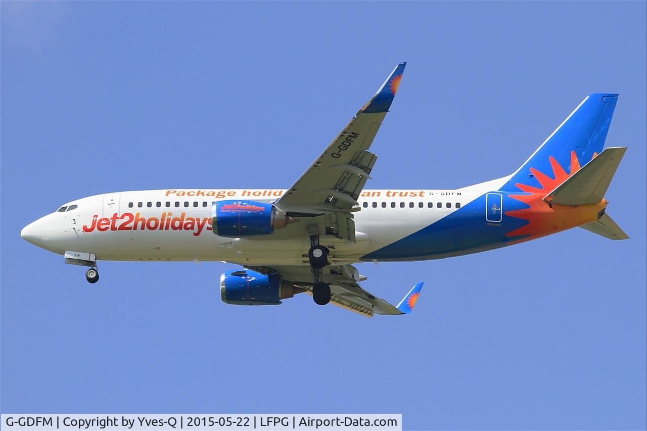 G-GDFM, 1998 Boeing 737-36N C/N 28586, Boeing 737-36N, Short approach rwy 27R, Roissy Charles De Gaulle Airport (LFPG-CDG)