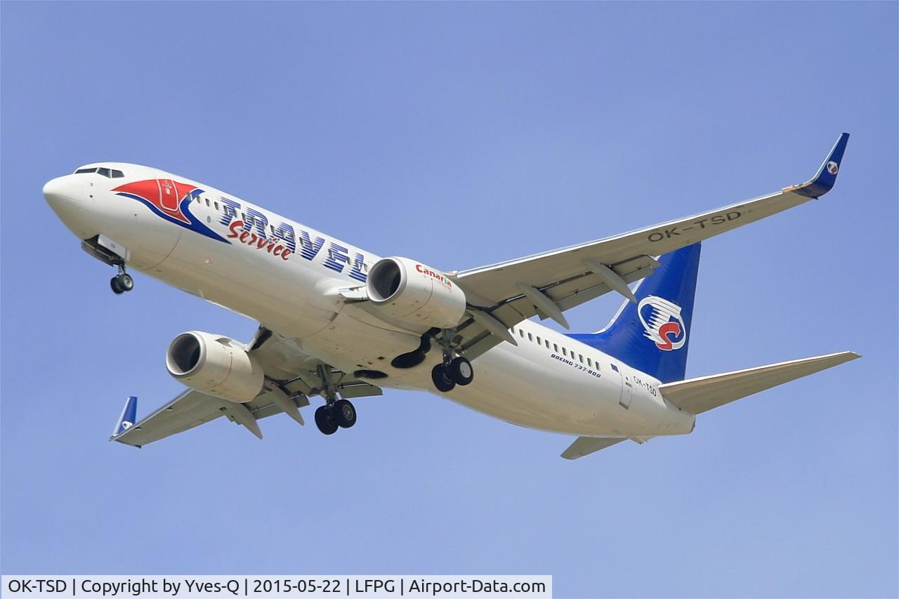 OK-TSD, 2014 Boeing 737-8Q8 C/N 41795, Boeing B737-8Q8(WL), Short approach rwy 27R, Roissy Charles De Gaulle Airport (LFPG-CDG)