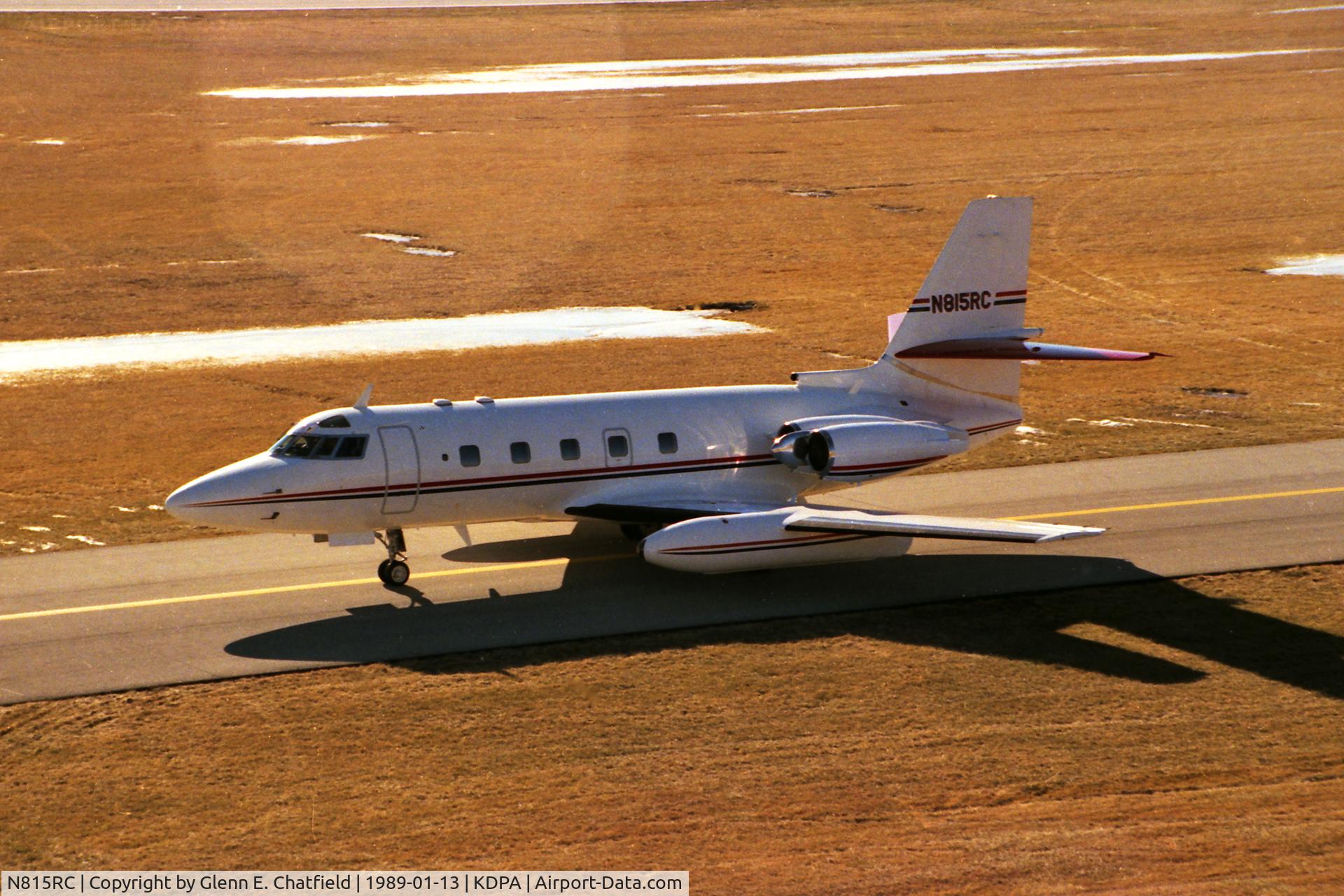 N815RC, 1978 Lockheed L-1329-25 Jetstar II C/N 5226, Taxiing by the control tower