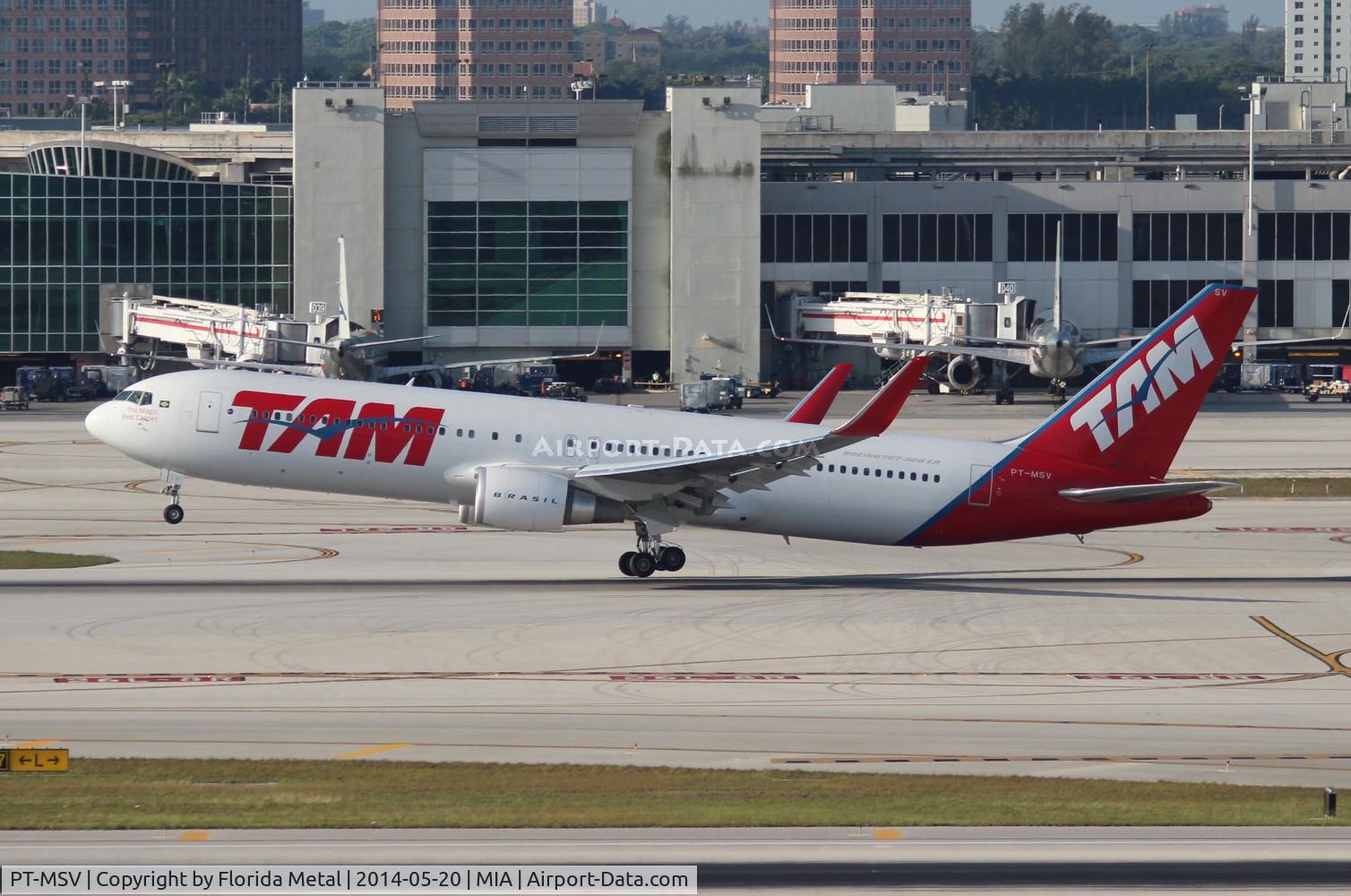 PT-MSV, 2012 Boeing 767-316/ER C/N 40593, TAM 767-300