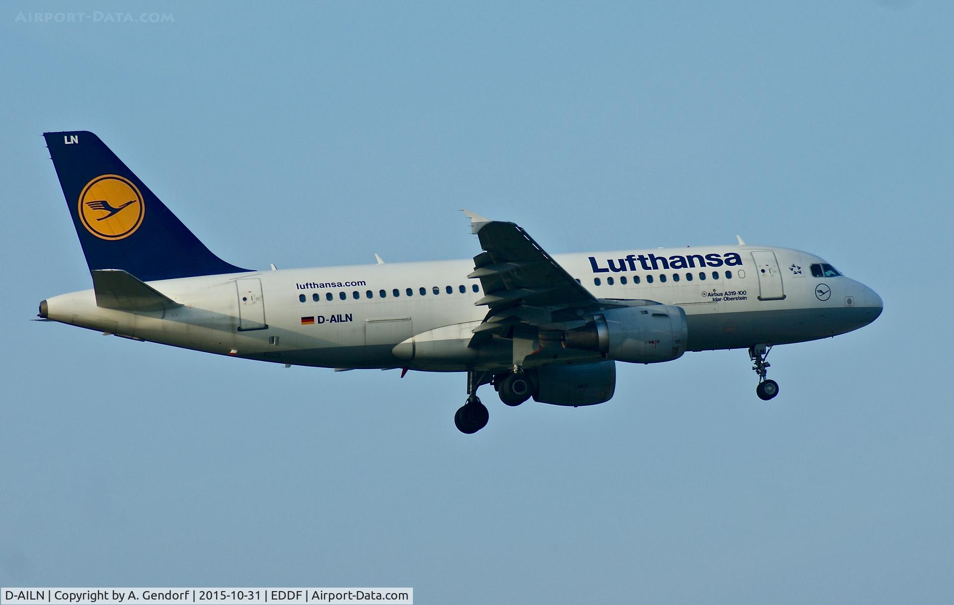 D-AILN, 1997 Airbus A319-114 C/N 700, Lufthansa, seen here landing at Frankfurt Rhein/Main(EDDF)
