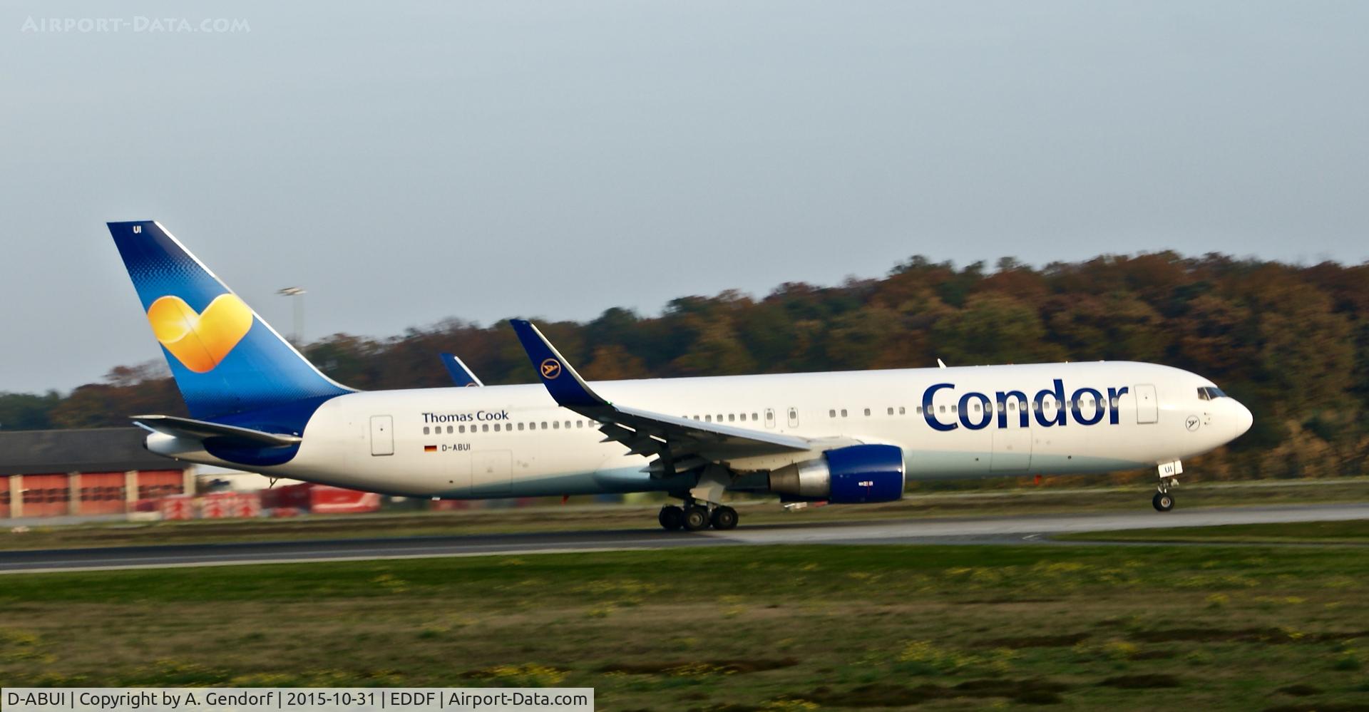 D-ABUI, 1994 Boeing 767-330/ER C/N 26988, Condor, seen here speeding up at Frankfurt Rhein/Main(EDDF)
