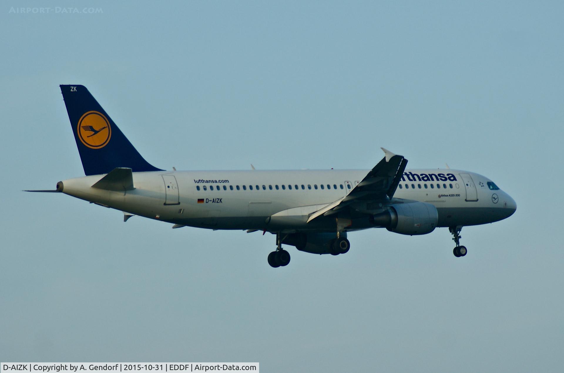 D-AIZK, 2012 Airbus A320-214 C/N 5122, Lufthansa, seen here on short finals at Frankfurt Rhein/Main(EDDF)