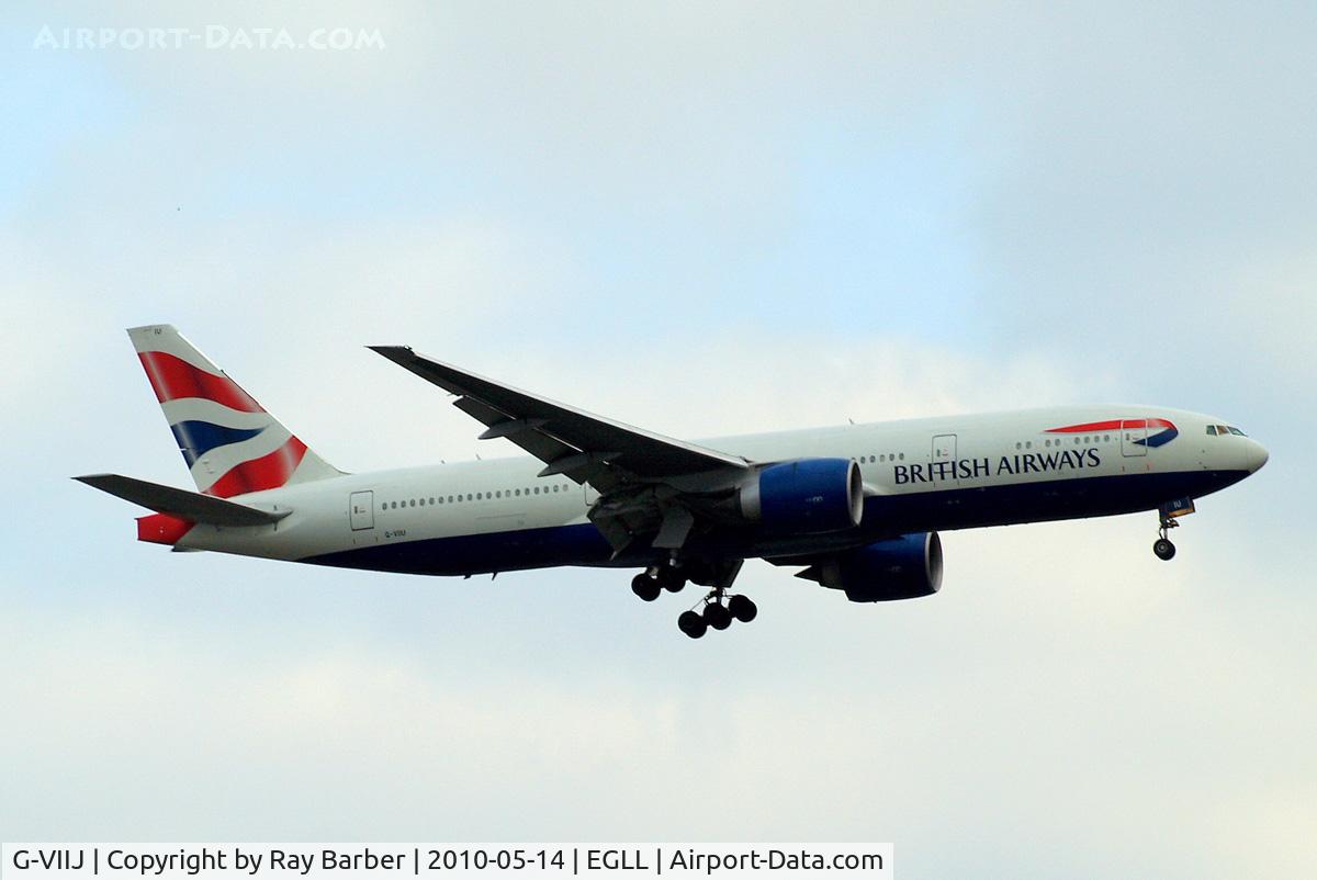 G-VIIJ, 1997 Boeing 777-236/ER C/N 27492, Boeing 777-236ER [27492] (British Airways) Home~G 14/05/2010. On approach 27L.
