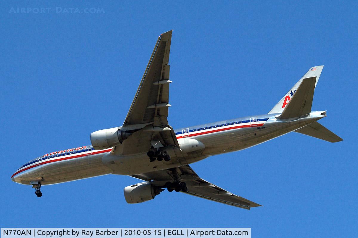 N770AN, 1999 Boeing 777-223 C/N 29578, Boeing 777-223ER [29578] (American Airlines) Home~G 15/05/2010. On approach 27R.