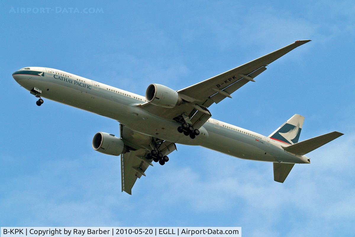 B-KPK, 2009 Boeing 777-367/ER C/N 36158, Boeing 777-367ER [36158] (Cathay Pacific Airways) Home~G 20/05/2010. On approach 27R.