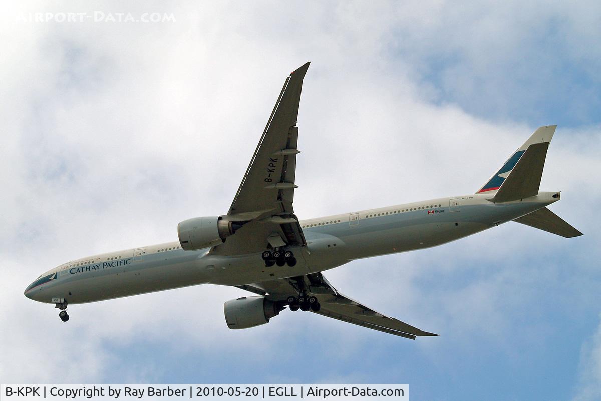 B-KPK, 2009 Boeing 777-367/ER C/N 36158, Boeing 777-367ER [36158] (Cathay Pacific Airways) Home~G 20/05/2010. On approach 27R.